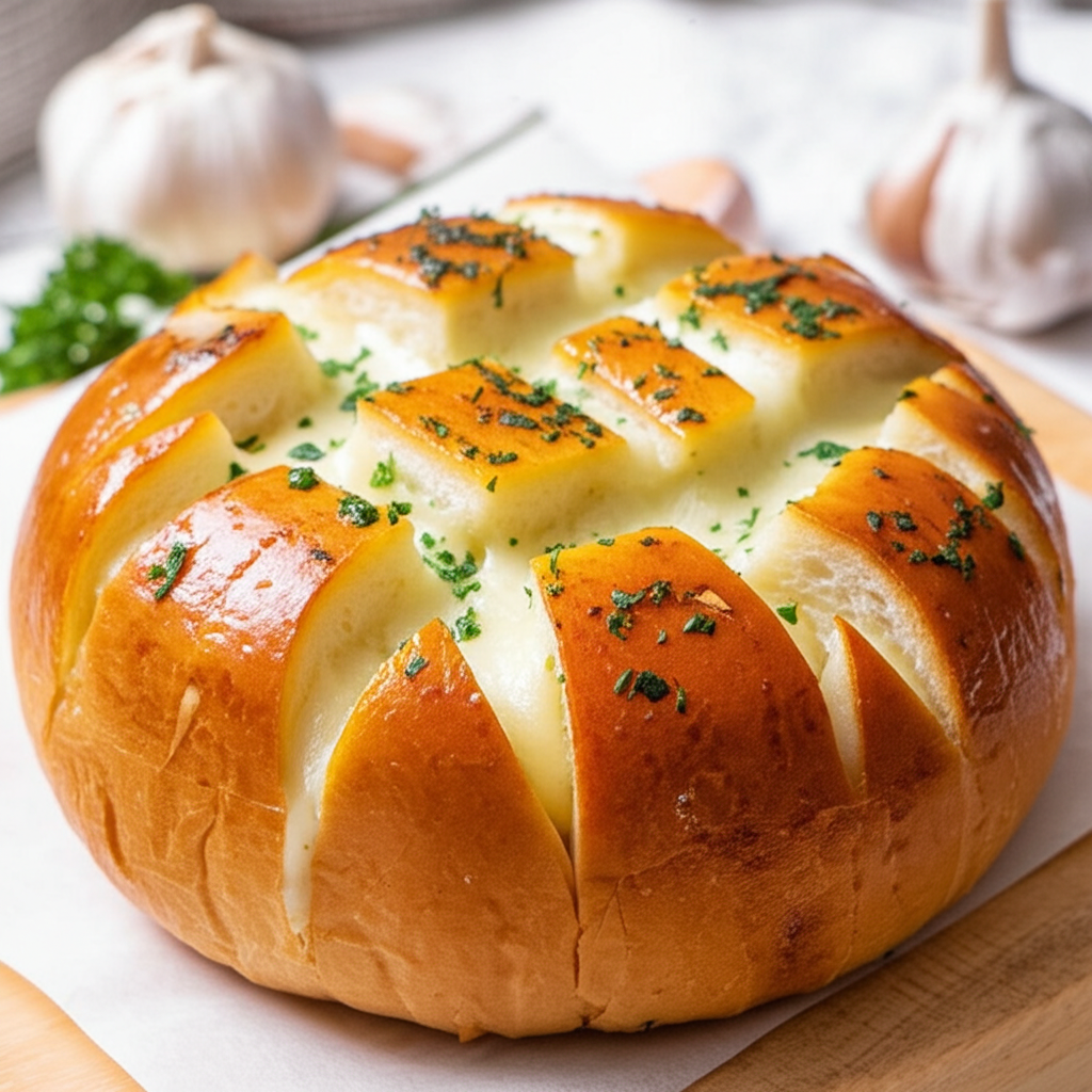 Korean Cream Cheese Garlic Bread